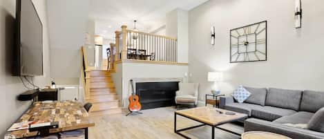TV, fireplace, stereo, offices