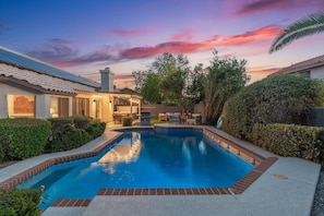 Outdoor pool, a heated pool