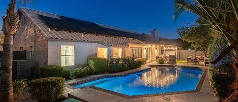 Outdoor pool, a heated pool