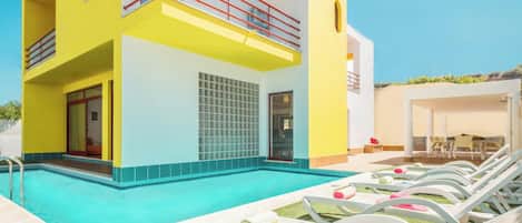 A heated pool