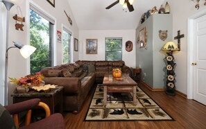 TV, fireplace, DVD player