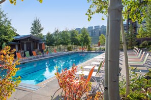 Outdoor pool, a heated pool - Ski in/ski out Granby Ranch Home- Ski, Golf, Fish, Bike, Hike, Relax- sleeps 8 (Granby)