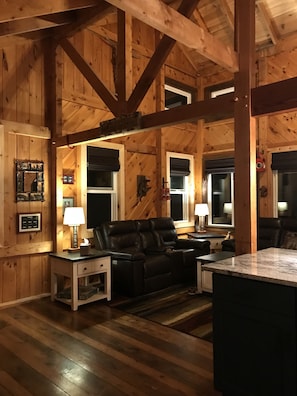 Living Area at night.