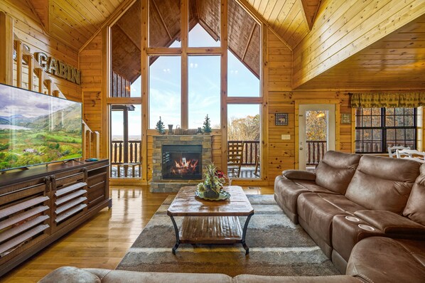 Smart TV, fireplace, video games