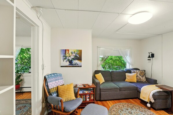 Smart TV, libros y estéreo 