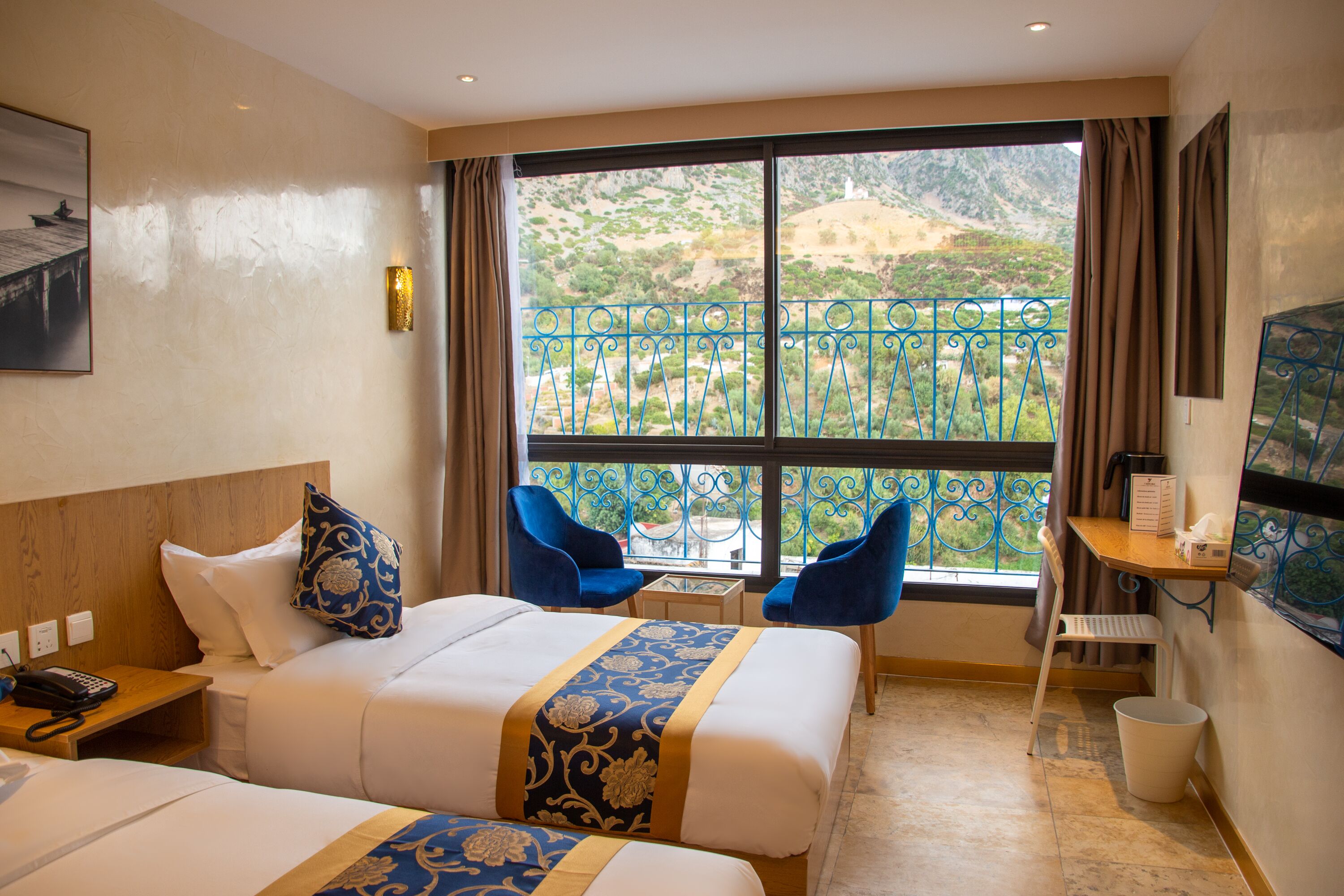 deluxe twin room with mountain view | view from room