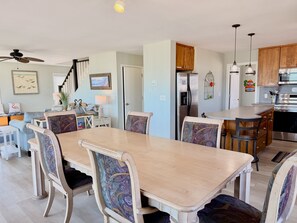 Dining - Experience oceanfront living at the spacious 5-bedroom Pilot House in Oak Island, NC. (Oak Island)