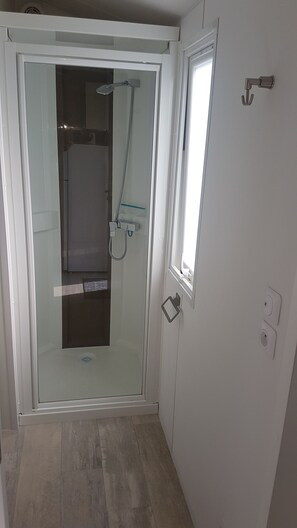 Shower, hair dryer