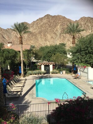 Outdoor pool, a heated pool - New Listing - Lovely Mountain View Studio for two (La Quinta)