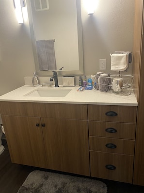 Combined shower/bathtub