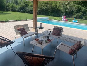 Outdoor pool, a heated pool