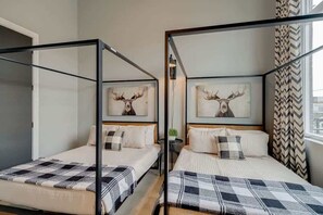 4 bedrooms, iron/ironing board, travel cot, WiFi