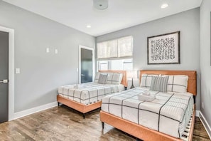 4 bedrooms, iron/ironing board, travel cot, WiFi