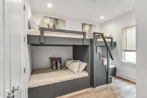 4 bedrooms, iron/ironing board, travel crib, WiFi