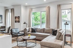 TV, fireplace - Scovel Row • Rooftop • Near Broadway (Nashville)