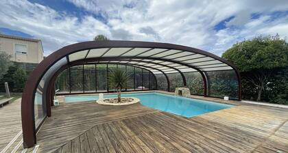 Amazing atypic villa with pool, a real Spa and sport room in South of France