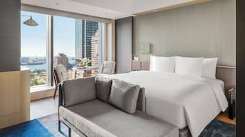 Ropa de cama de alta calidad y minibar