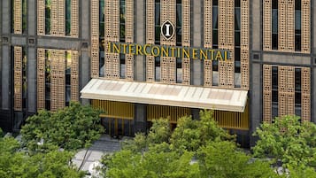 A modern building with a prominent sign reading "Intercontinental".