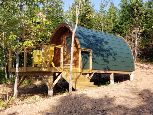 Hummingbird Hike-In Sleeping Pod at Sally's Brook Wilderness Cabins