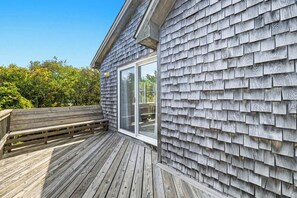Terrace/patio - The Three Fish Inn | 1,110 ft. to the beach | Private Pool, Hot Tub (Duck)