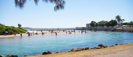 Beach nearby, sun-loungers