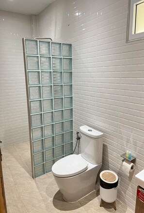 Douche, serviettes fournies