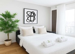 1 chambre, fer et planche à repasser, Wi-Fi, literie fournie