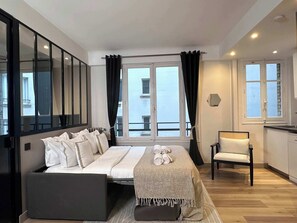 1 soverom, strykejern/-brett, reiseseng for barn og wi-fi