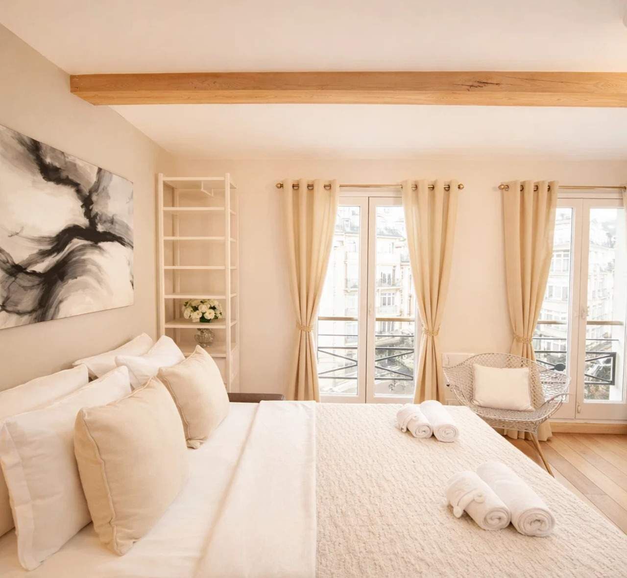 1 bedroom, iron/ironing board, travel cot, bed sheets