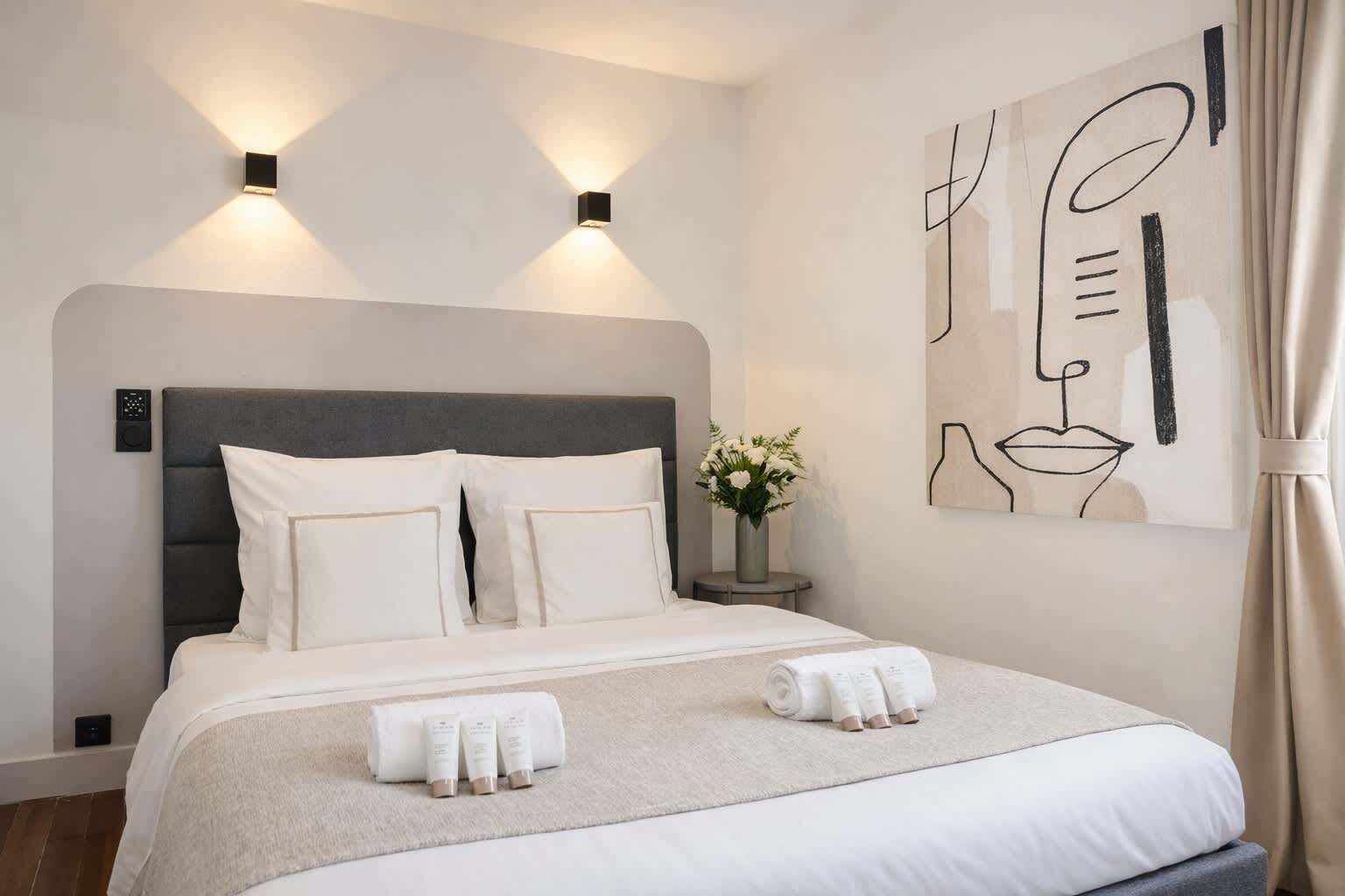 1 chambre, fer et planche à repasser, lit parapluie, Wi-Fi