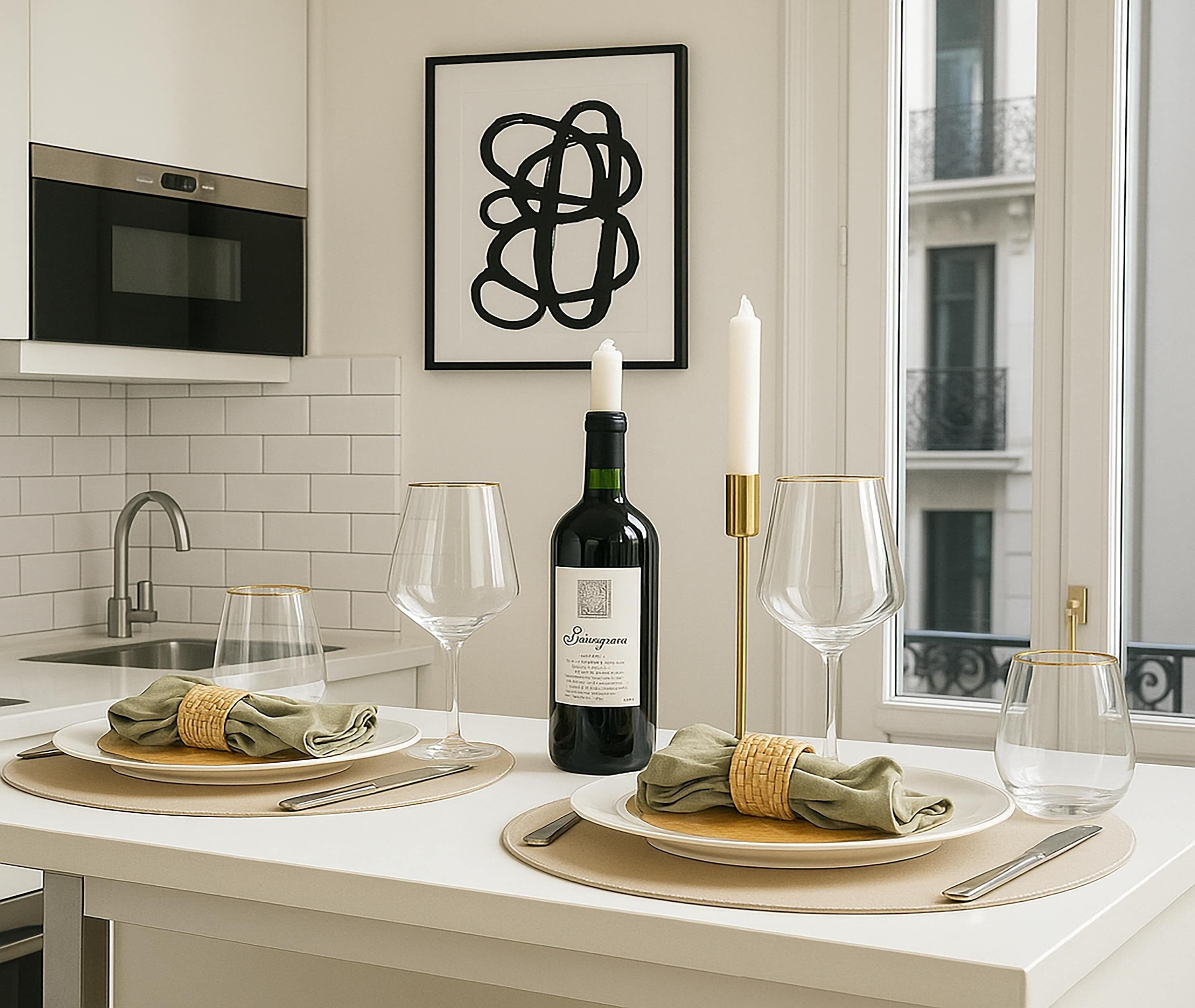 Refrigerador, microondas, parrilla de estufa y cafetera y tetera 