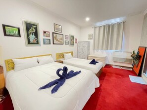 4 chambres, literie de qualité, coffre-fort, décor unique