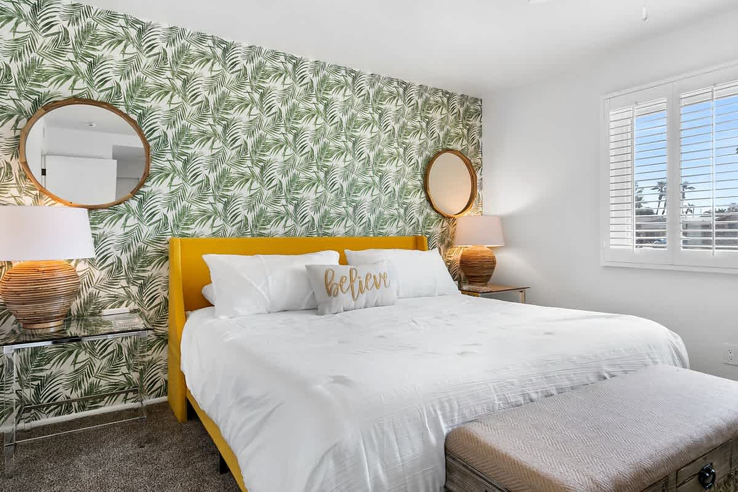 Primary King bedroom with ensuite bathroom and Smart TV