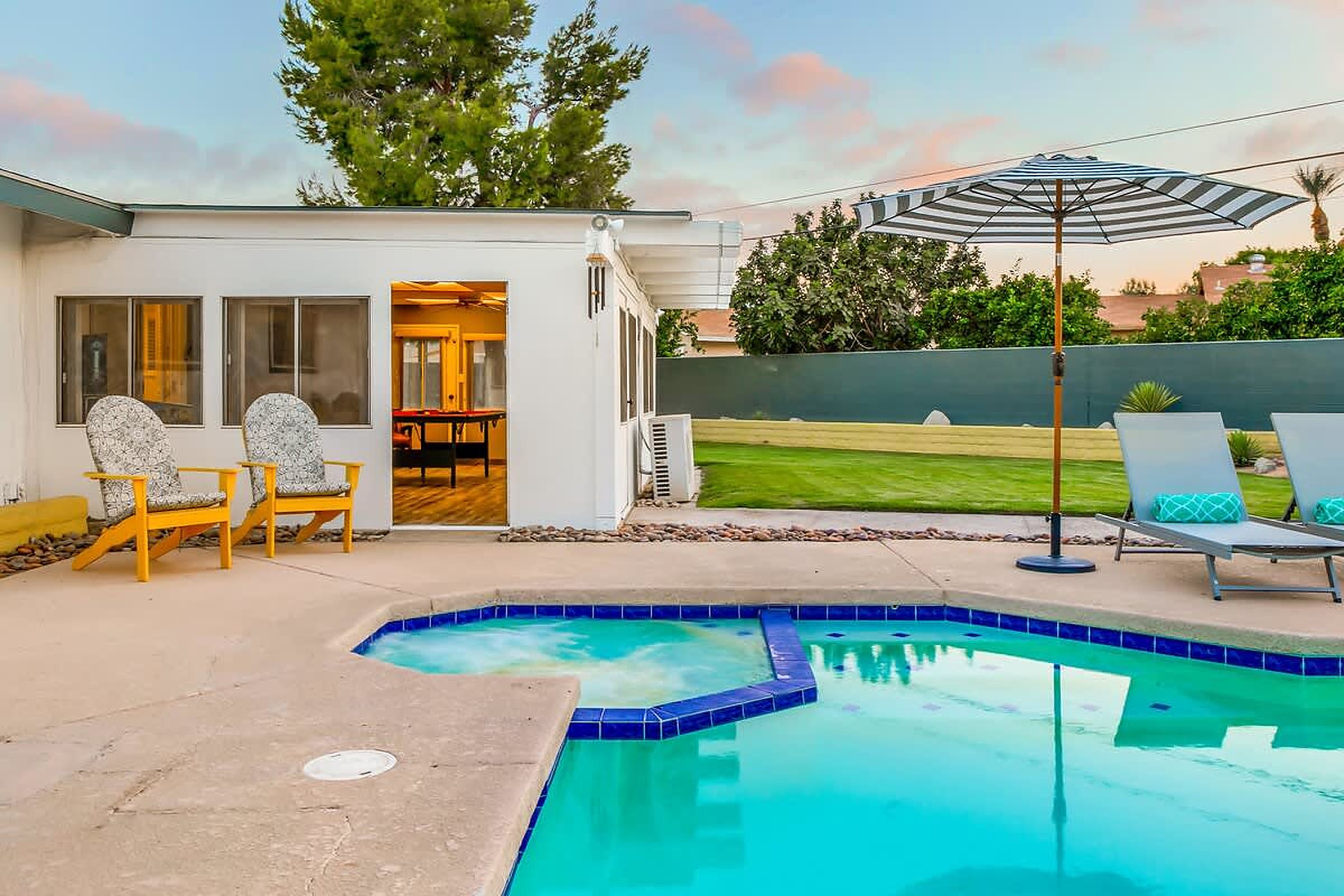 Another view of the large backyard