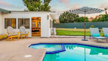 Another view of the large backyard