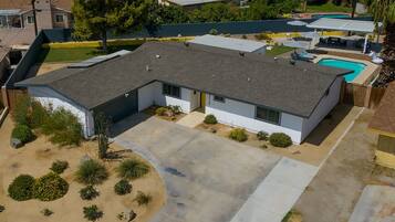 Aerial view of the private compound