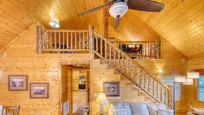 Smart TV, fireplace, video games - Creekfront Retreat | 3 King Suites • Hot Tub • 10 Min to Blue Ridge (blue ridge)