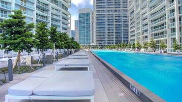 Outdoor pool, a heated pool