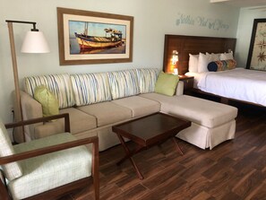 1 bedroom, desk, iron/ironing board, travel cot