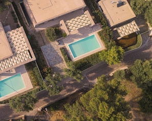 Aerial view - Ouzo Stone House 2, with private pool (Lesvos)