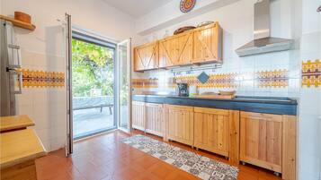 Fridge, oven, stovetop