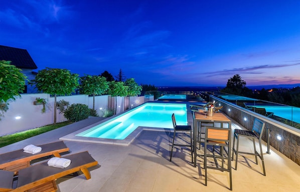 A heated pool