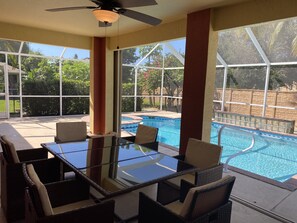 Outdoor pool, a heated pool