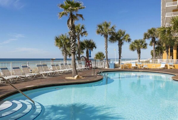 Outdoor pool, a heated pool