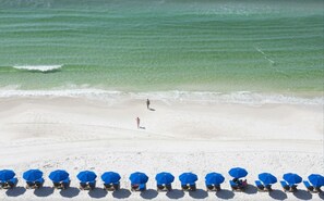On the beach, sun-loungers - Oceanfront Condo at Splash - Family friendly, WIFI, 2bed/2bath! Walk-in Shower! (Panama City Beach,)