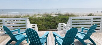 Come stay in this front beach original Folly cottage with“A Million Dollar View”