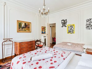 1 bedroom, iron/ironing board, bed sheets