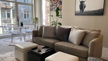 Smart TV, fireplace, computer monitors