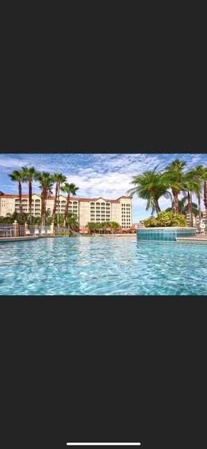 Outdoor pool, a heated pool