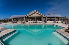 Outdoor pool, a heated pool